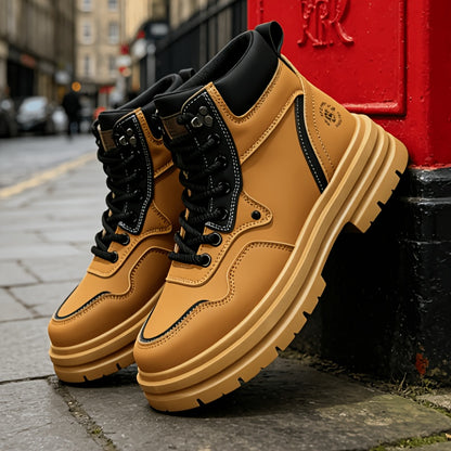 Men's Chuka Boots Casual Streetwear Lace-Up All-Season Shoes