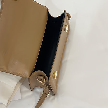 Fresh and trendy small square bag, one shoulder crossbody bag, youthful and sweet style, magnetic buckle closure bag, solid color, internet famous and popular bag