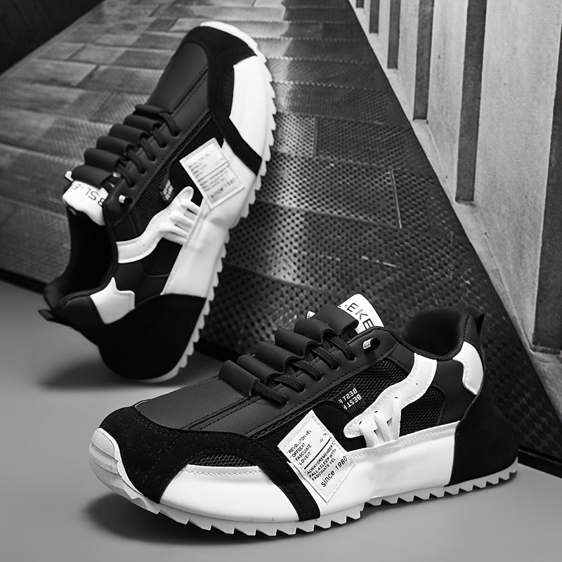 Men's Fashionable Platform Sneakers, Suitable for All Seasons, Available in Green, Black, and White. These Casual Sneakers Are Ideal for Walking and Everyday Use - ayq