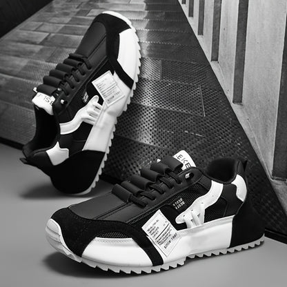 Men's Fashionable Platform Sneakers, Suitable for All Seasons, Available in Green, Black, and White. These Casual Sneakers Are Ideal for Walking and Everyday Use - ayq