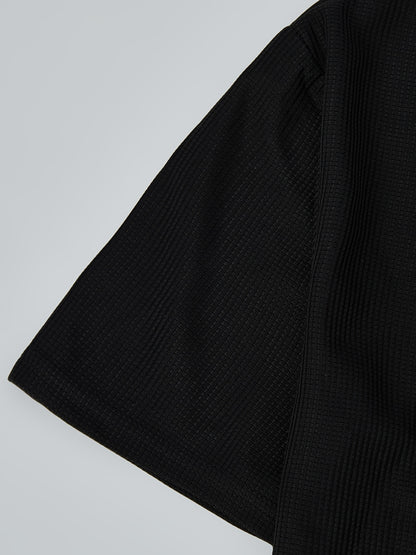 Men's Casual Fashion Short-Sleeve Zip-Up Suit, Suitable for All Seasons - ayq