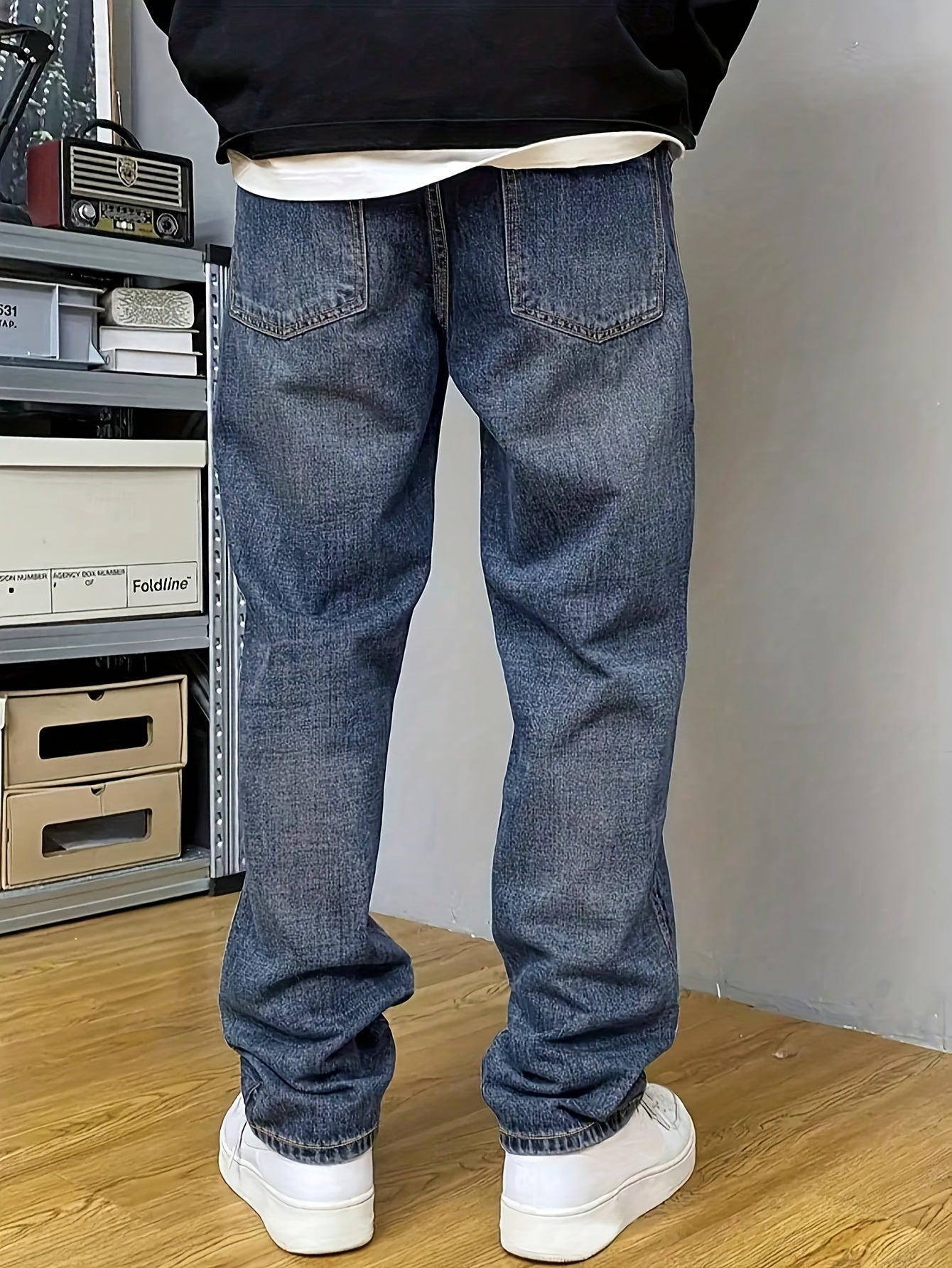 Teen Boys Casual Blue Washed Boyfriend Fit Denim Jeans