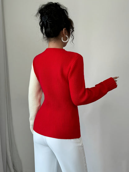 Women's Elegant Sweater Sweationnaire - Winter Warm Round Neck Solid Color Pullover, Regular Fit Cozy Sweaters for Fall/Winter, Versatile Casual & Dressy Outfits (Hand Wash/Dry Clean) - Elegant Special Line Collection