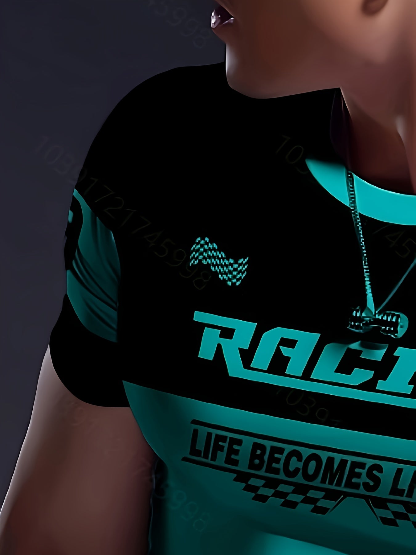 Men'S Racing Graphic T-Shirt - Bold Neon Green  Black Racing Car Design, Lightweight Breathable Fabric for Motorsport Events, Casual Streetwear - Chicago Dream Maker Inspired Casual Attire, Racing Jersey, Event Apparel, Spor