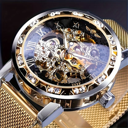 A Genuine Mechanical Watch With A Hollow Design For Men, A Stylish And Cool Famous Watch, A Tech-savvy And Luxurious Hot Sale Men's Watch, A Casual And Versatile Branded Wristwatch.