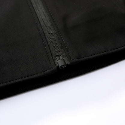 Men's Solid Burgundy (or other colors available) Slim-Fit Full-Length Zip-Up Jacket - Lightweight Business Casual Coat with Full-Length Zipper Closure, White Collar & Full-Length Zip Jacket for Office, Semi-Formal & Semi-Prof