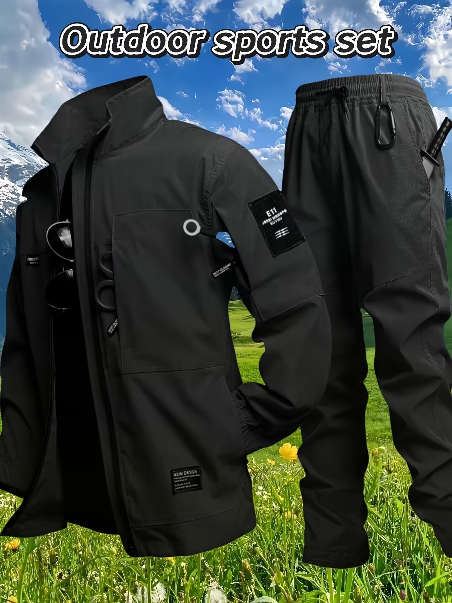 Men's Lightweight Casual Cargo Set for Spring and Fall