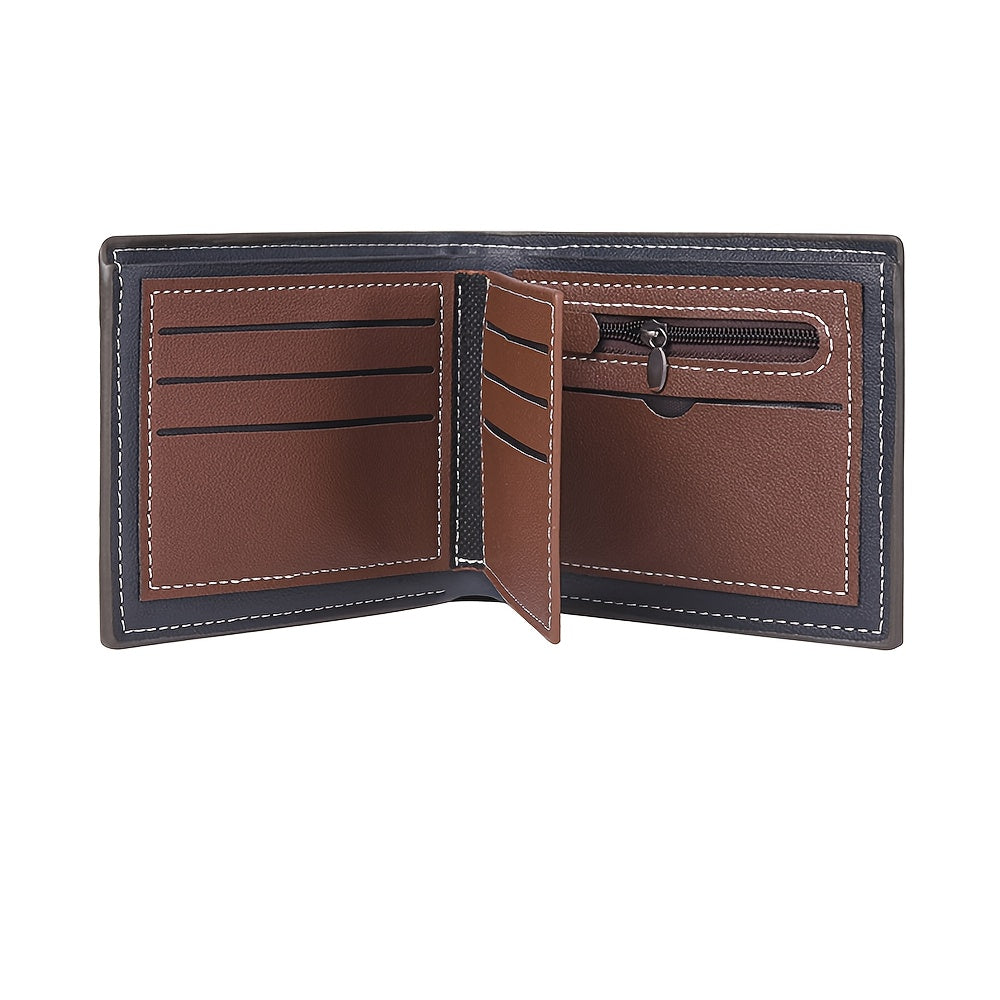 1pc Custom Engraved Wallet | Personalized Letter Name Engraving, Unisex Multi-Card Slot Zippered Wallet, Durable Casual Design, Ideal for Valentine'S Day, Anniversary, Birthday Gifts, Faux Leather