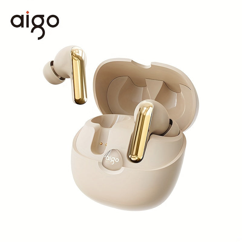 Aigo 5.4 Wireless Headphones with a Microphone, TWS In-Ear Sports Headphones, Stereo In-Ear Headphones with an LED Display, And Wireless Running Earphones for Gifts.