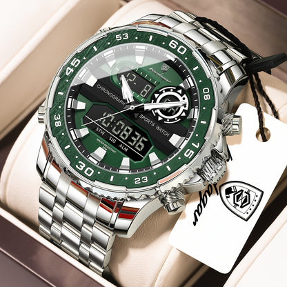 Men's Streetwear Digital Watch with Luminous Dual Display