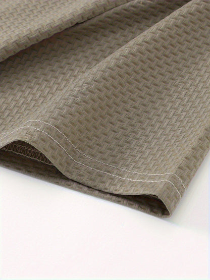 FS1128 Style Men'S Jacquard Polo Shirt with Unique Print Patterns, Casual Short Sleeves, Summer Fashion, Breathable Embossed Top, a Perfect Gift - ayq