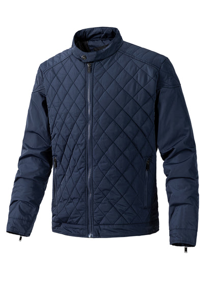 Men's Lightweight Padded Jacket with Stand Collar - Slim Fit
