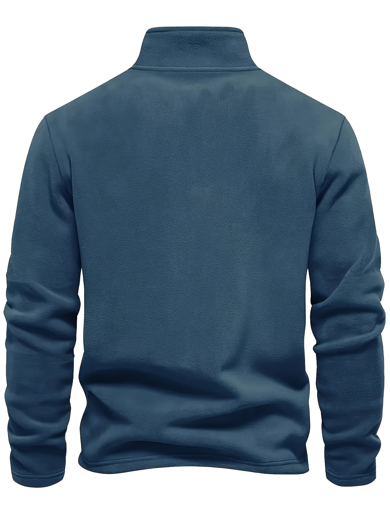 Men'S Heavyweight Full-Zip Hoodie - Thermal Winter Jacket with Zipper Closure, Stand Collar, Long Sleeve Cold Weather Coat for Skiing, Commuting - Thick Insulated Outerwear (Solid Color) - Easy-Care Zipper Front Closure, Wint