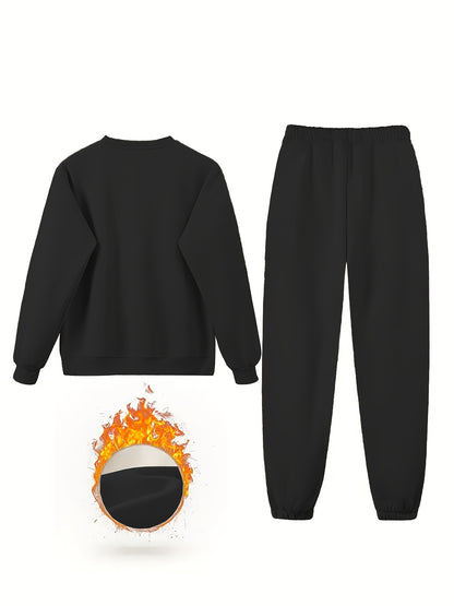 Women’s Casual Fall/Winter 2-Piece Long Sleeve Sweatsuit Set
