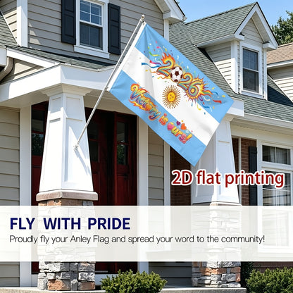 Argentina 2026 Victory Football Fan Flag - Polyester, Outdoor Use