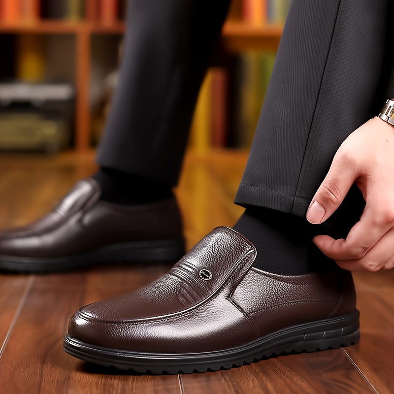 Men's Large Size Breathable Slip-On Business Casual Shoes