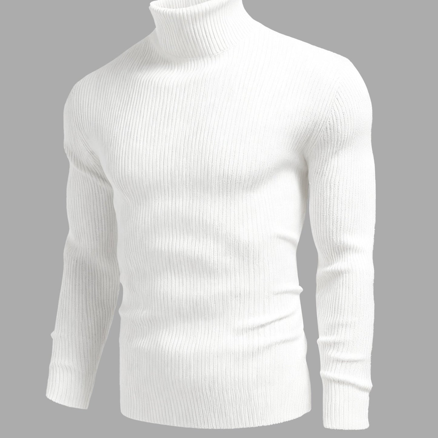 Men'S Long-Sleeve Sweatshirt for Autumn And, Featuring a High Collar, Knitted Design, Casual And Stylish for Outerwear