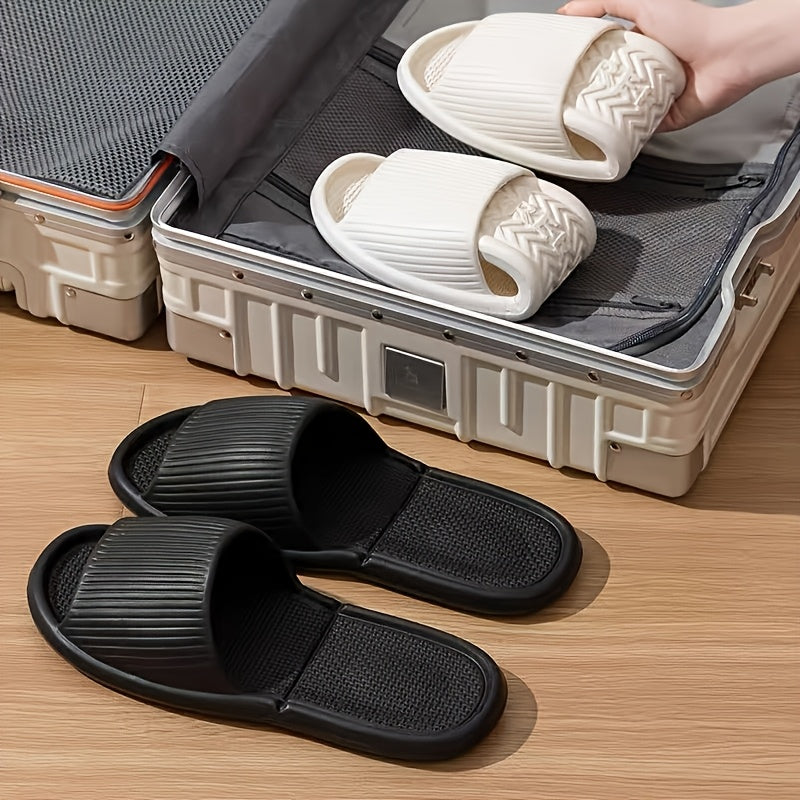 Unisex EVA Casual Summer Slippers with Non-Slip Ribbed Sole