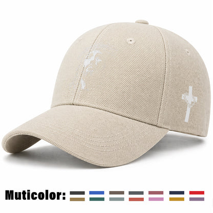 Unisex Christian Baseball Cap with Adjustable Cross Design