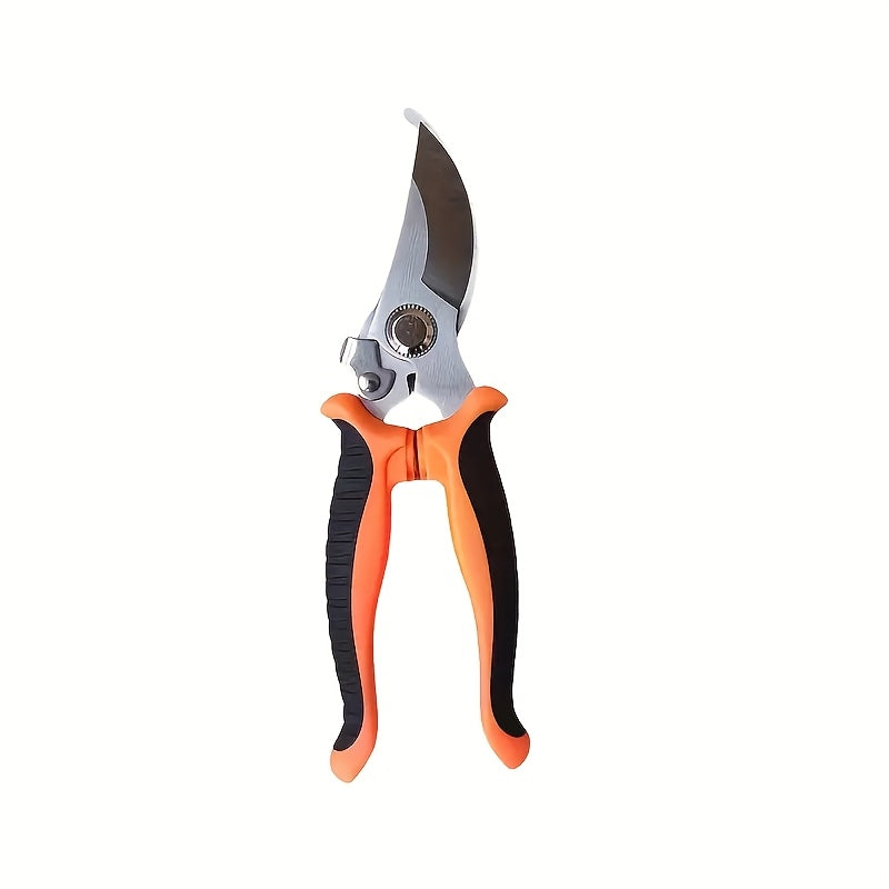 Heavy-Duty Professional Stainless Steel Pruner with Comfort Grip, Multi-Functional Garden Shears and Secateurs - Non-Slip Ergonomic Design for Effortless Spring Assisted Opening & Closing; Sharp Blades Cut Thick Branches With - ayq