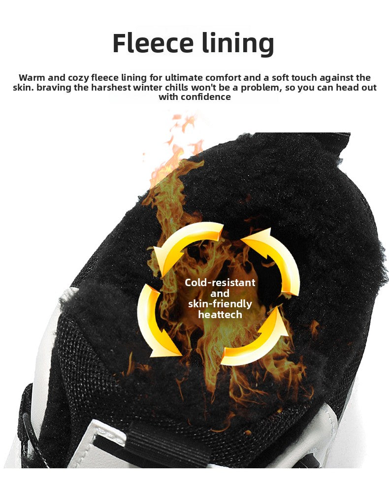 Men's New Winter Thickened -Lined Boots, Three Color Options, Comfortable and Warm, Easy On/Off with Knob Design, Suitable for Outdoor Snow, Hiking, and Mountaineering