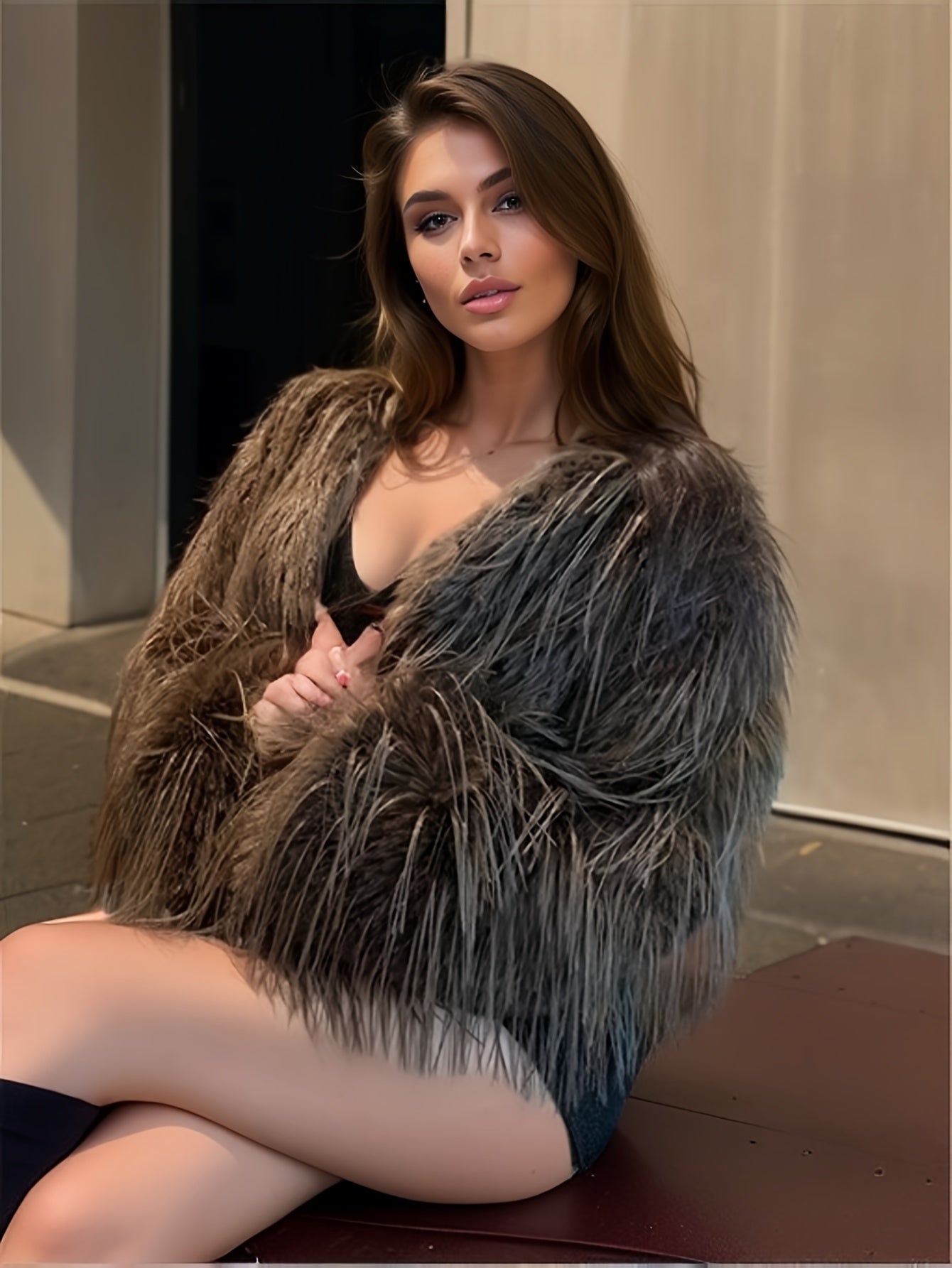 Targeted Yudomi Faux Fur Short Coat for Women