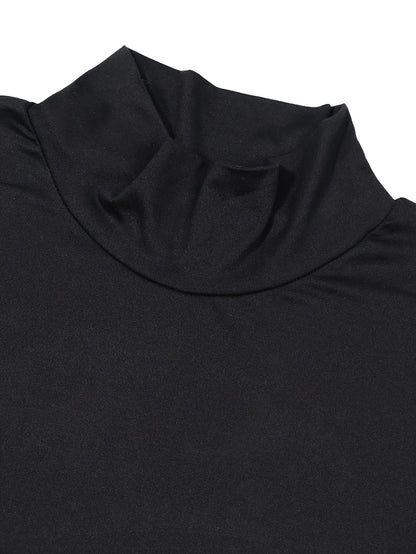 Men's Summer New Basic Solid Color Fashion Simple High-End Casual Sport Comfortable High-Neck Short-Sleeve Top - ayq