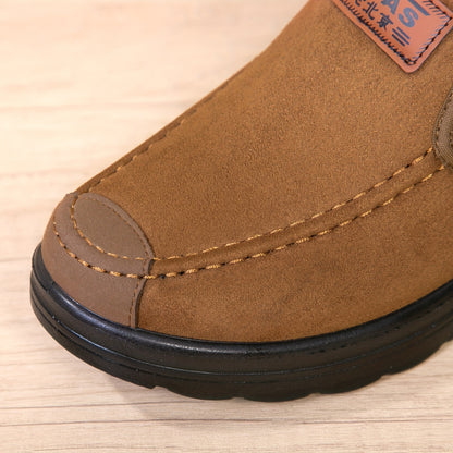 Men's Winter Thermal Slip-On Sneakers - Warm Low-Top Casual Shoes with Sole, All-Fabric Upper for, Outdoor & Daily Wear | Cold Weather Footwear (Autumn/Winter) | Suitable for Men