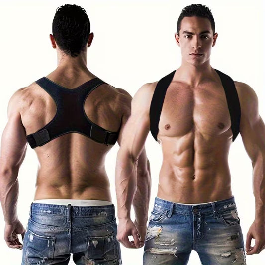 Humpback Correction Belt for Adults & Teens - Open Shoulder Posture Corrector with Full Back Support, Ergonomic Design for Improved Shoulder & Neck Alignment, Without Battery, Teen Posture Support - ayq