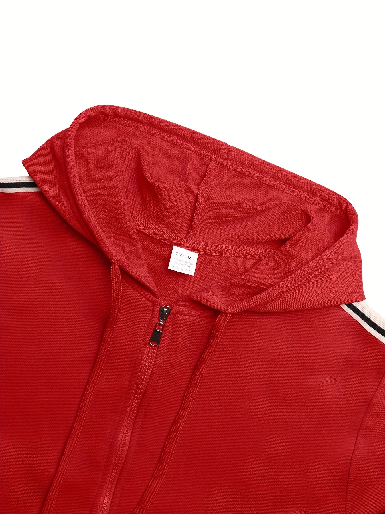 New Cross-Border Casual Sportswear Set of 2pcs, Hooded Zipper Cardigan Jacket Is Easy And Easy to Match, Side Striped Sweatpants Hide Meat And Show Long Legs, Daily Commute, Full of Comfort, Black Main Tone + Side Stripes