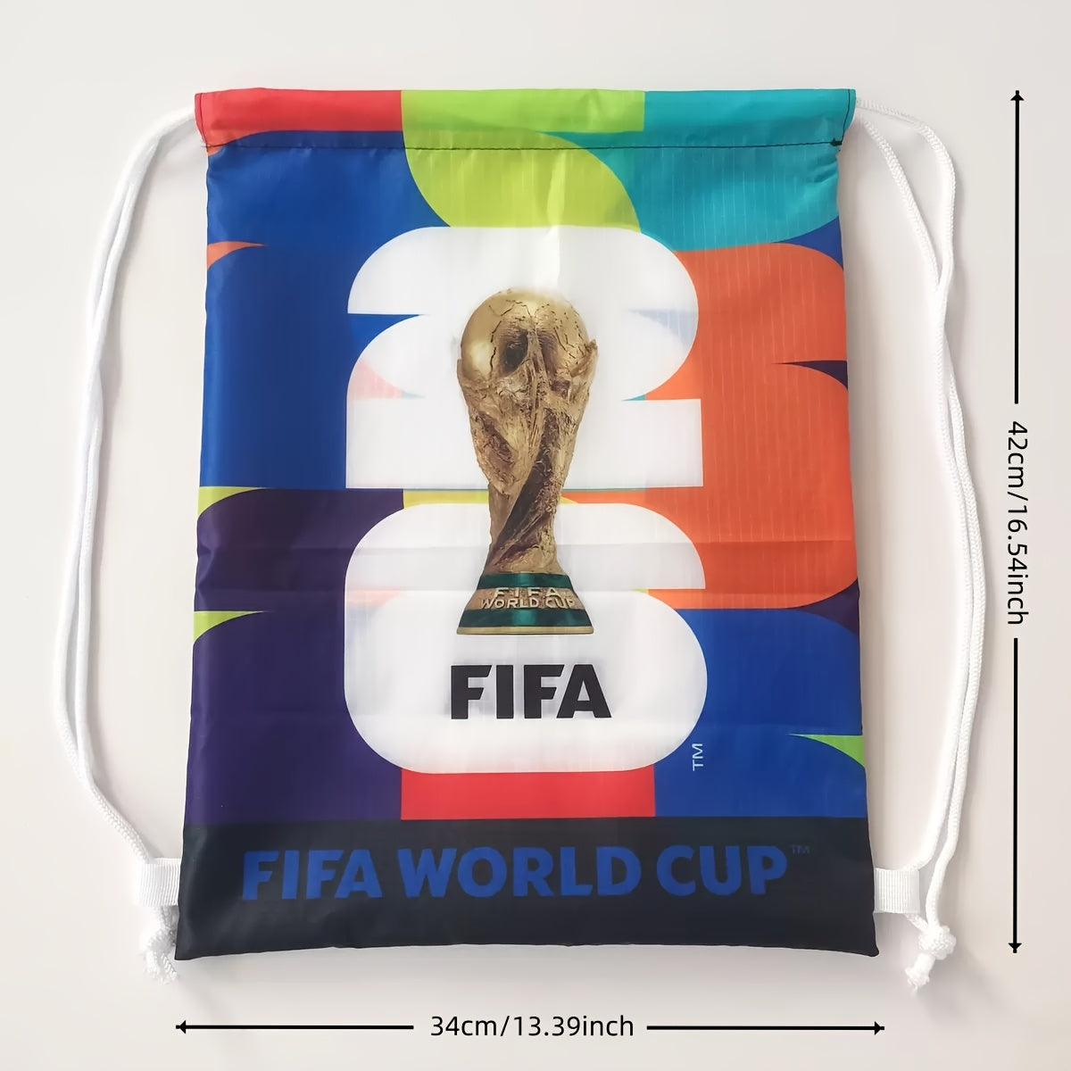 Unisex FIFA 2026 World Cup Drawstring Gym Bag with Unique Patterns