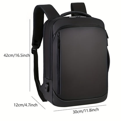 Business Laptop Backpack with USB Port & Padded Divider, Lightweight