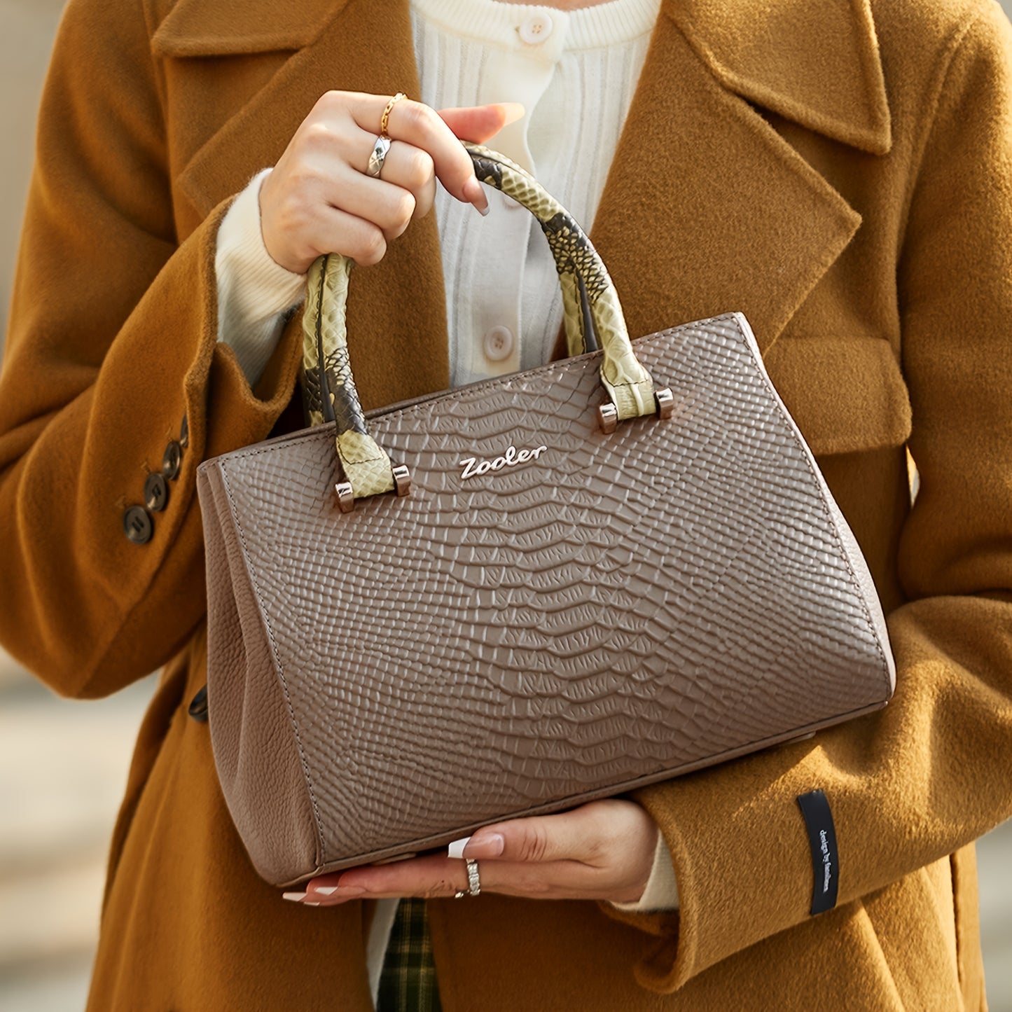 Elegant Genuine Leather Crossbody Bag for Women, Medium Size