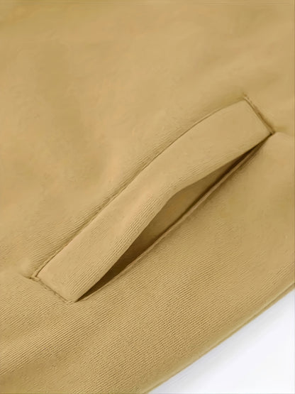 Men's Autumn and Winter Zipper Sweater Contrast Color Shoulder Sleeve Hoodie