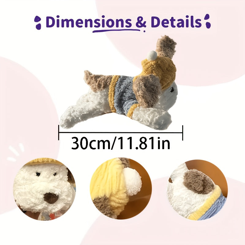 Adorable Plush Toy in The Shape of a Dog, Perfect for Cuddling. This Soft Stuffed Animal Serves As a Decorative Pillow And Makes a Great Companion. Ideal As a Gift for Birthdays And Holidays for Loved Ones