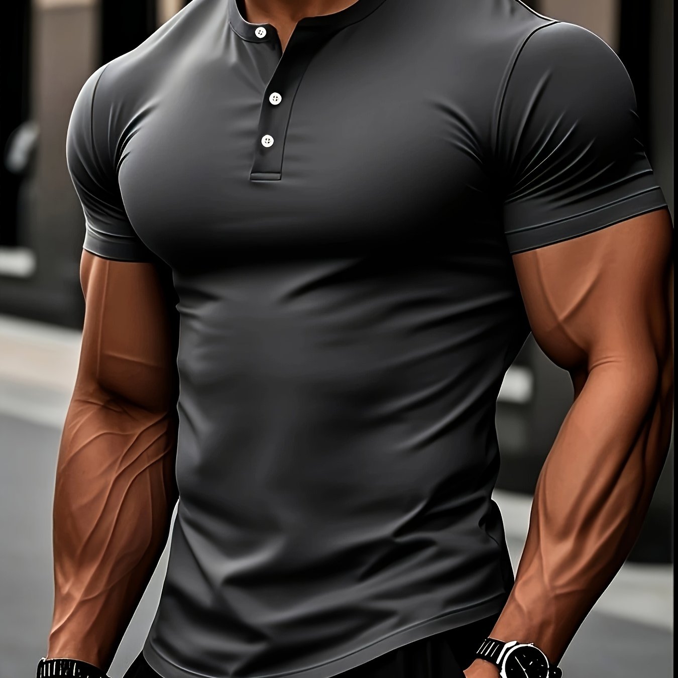 Men'S Casual Crew Neck Short Sleeve T-Shirt - Solid Color, Regular Fit, Lightweight  Breathable for Summer, Casual Attire, Casual Summer Wear   Crew Neck Shirt   Comfortable Fit