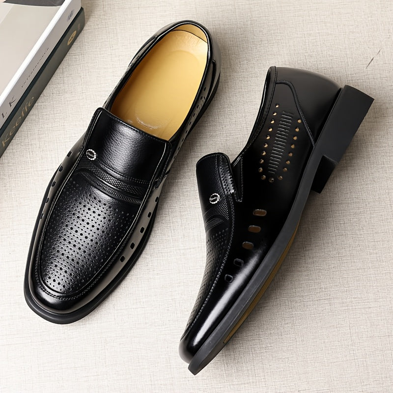 Men's Summer Slip-On Oxford Shoes Breathable Non-Slip Casual Business