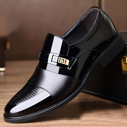 Men's Elegant PU Loafers - Business Casual Slip-On Dress Shoes