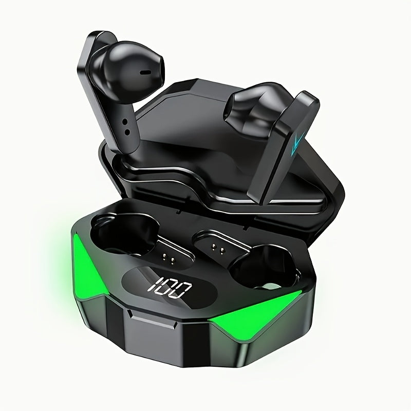 New Wireless Earbuds with LED Display Touch In-Ear TWS True Wireless Sports Music Gaming Headphones Compatible with Smart Devices, Suitable for Low Latency Games and Videos
