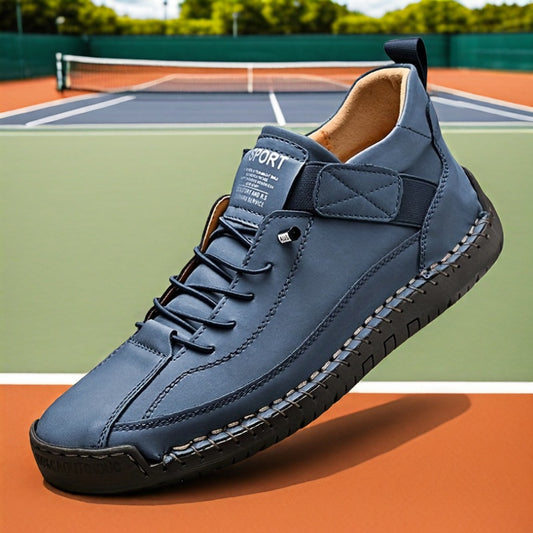 Men's Casual Ankle Boots - Lightweight Slip-On Loafers with Rubber Sole for Walking and Driving, Navy Blue, Comfortable EVA Insole, Durable Stitching, Sporty Design