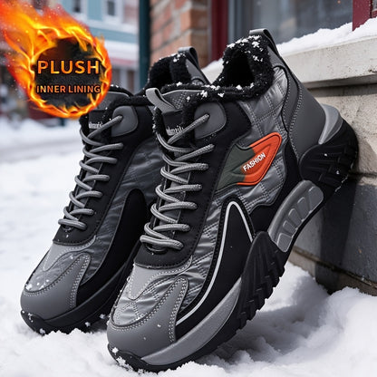 Men's Winter Chukka Boots, Fleece-Lined Outdoor Hiking Shoes