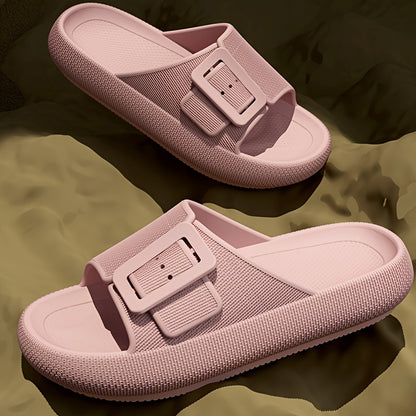 Men's Casual EVA Slippers with Adjustable Buckle and Non-Slip Sole