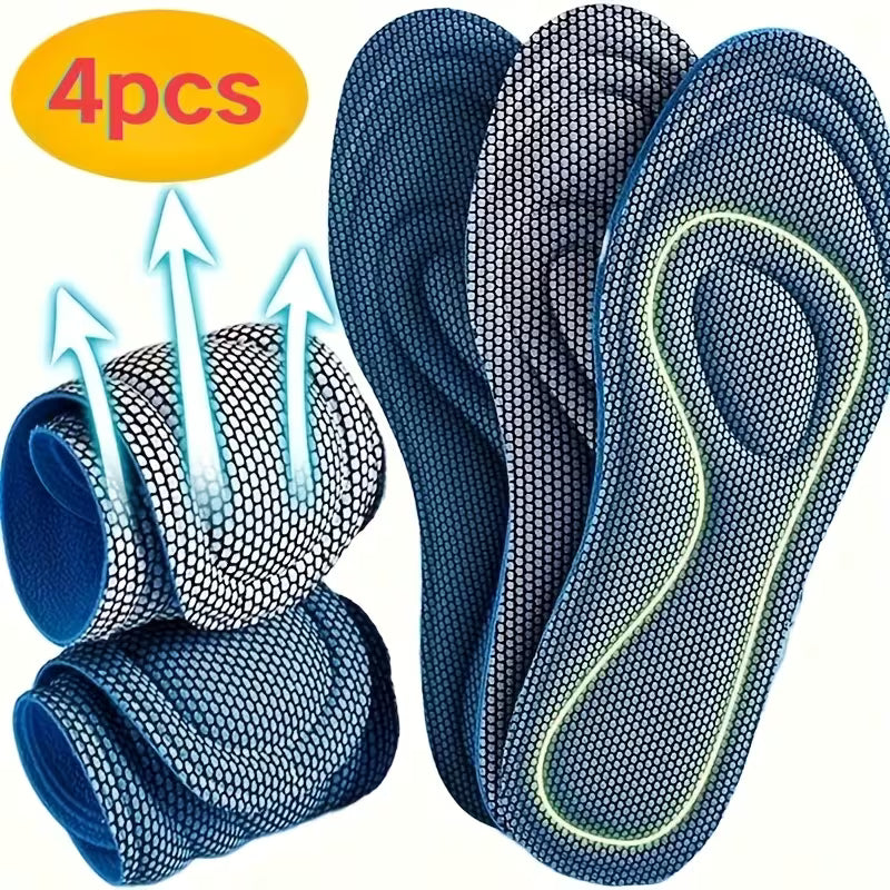 Breathable Mesh Shoe Insoles 4pcs Comfort Ventilation Set
