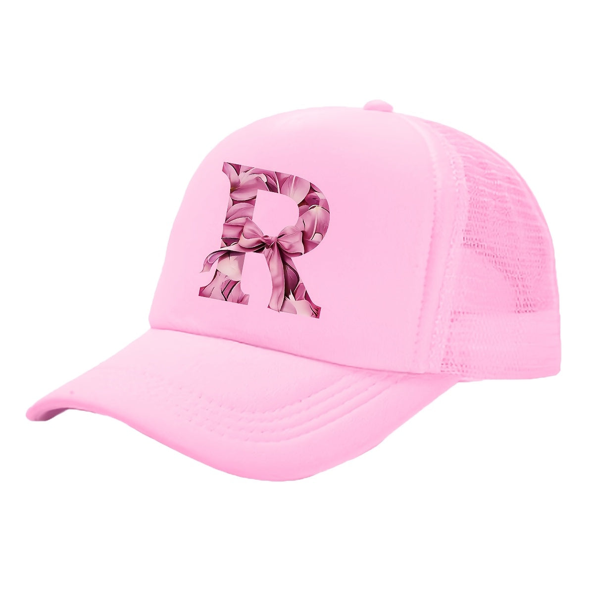 Kids Pink Mesh Bowknot Baseball Cap Breathable Lightweight