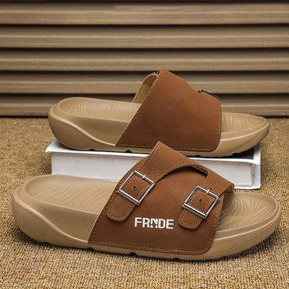Unisex Casual Slip-On Slippers with Adjustable Straps & Non-Slip Soles