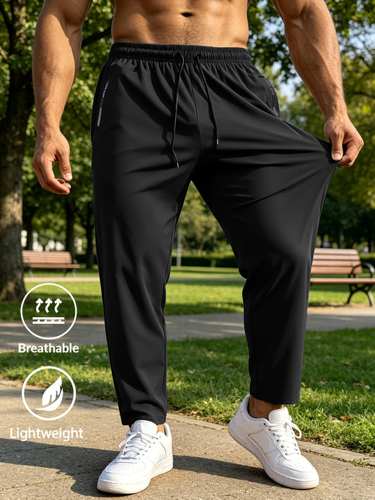 Men's Lightweight Stretch Casual Pants with Drawstring Waist