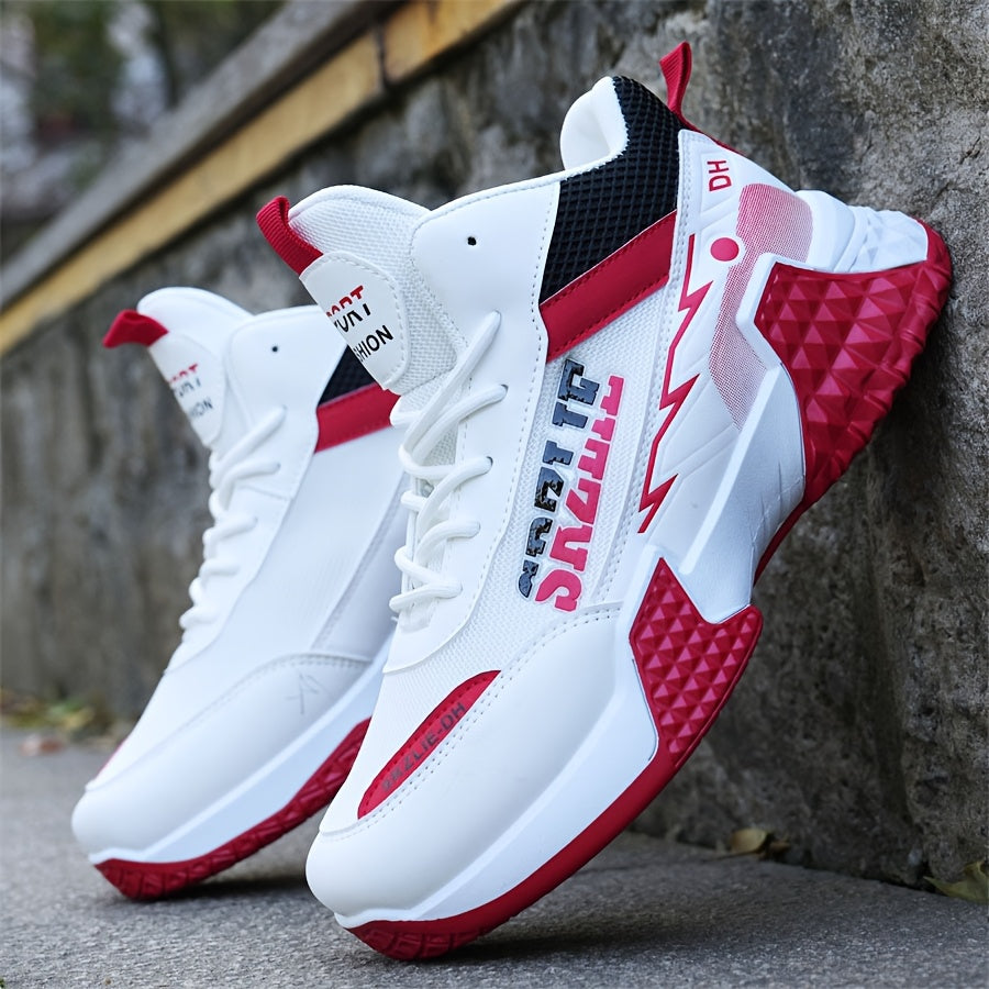 Men's Breathable Mesh High-Top Sneakers Casual Outdoor Shoes