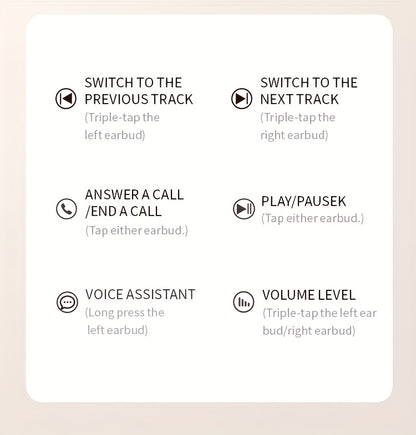 ACER HiFi High-definition Stereo Sound TWS Wireless Earbuds with Call Noise Cancellation, Long Standby Time, Dual Core 5.4 Wireless Chip, HIFI Grade Stereo Sound, Lightweight Touch Design, Fashionable Design, Comfortable for