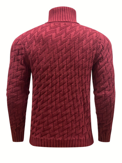 Autumn/Winter New High-neck Knitted Pullover, Trendy and Versatile, Perfect for Casual and Business Occasions