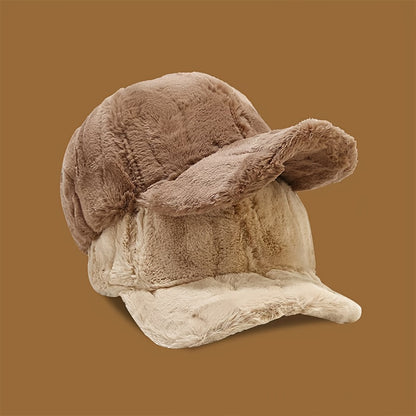 Cozy Fall/Winter Wool Knit Hat with Sun Protection Toggle